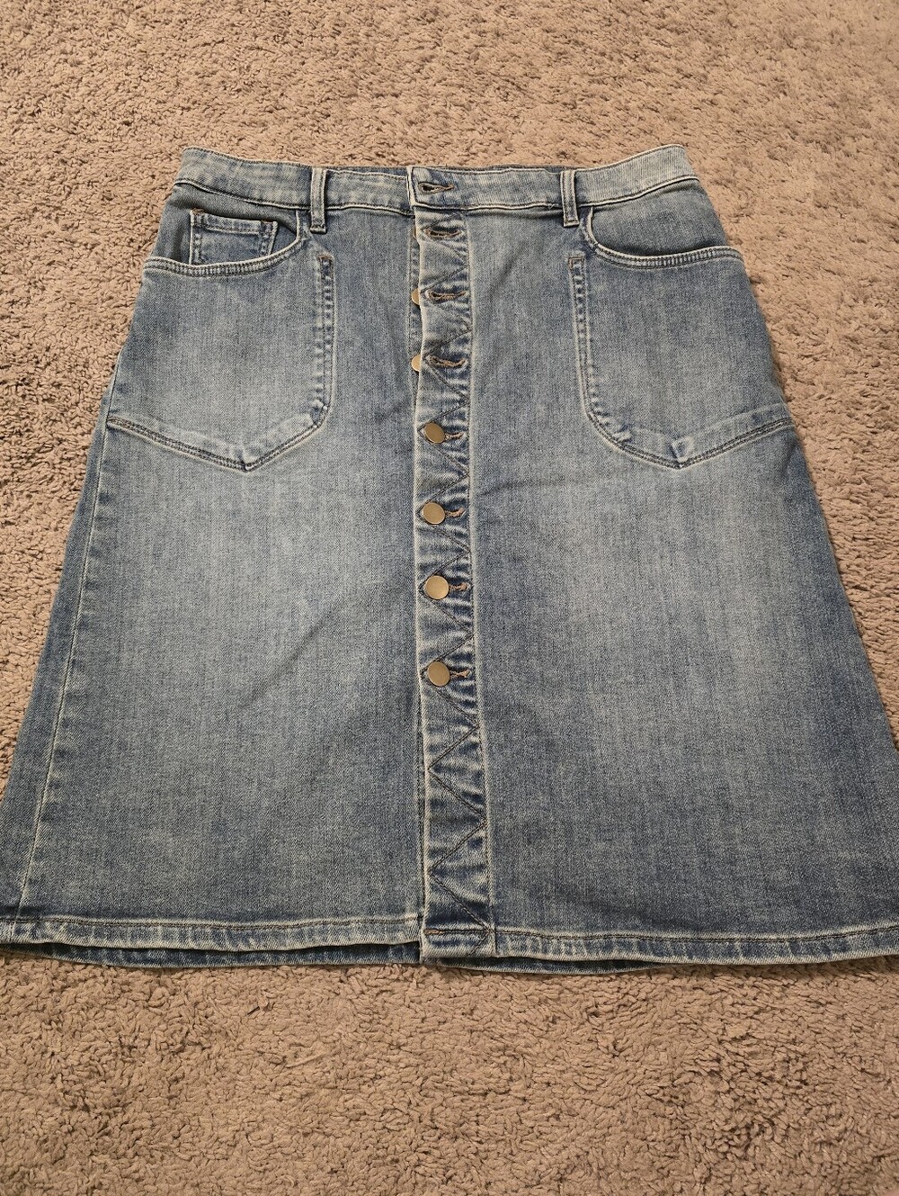 KUT From The Kloth Rose Button-Front Skirt Size 8